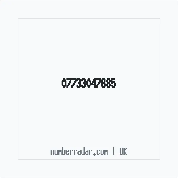 Reverse number check for +44 7733 047685 — who called me?