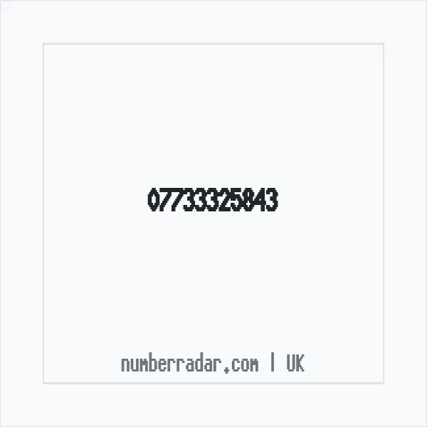 Reverse number check for +44 7733 325843 — who called me?