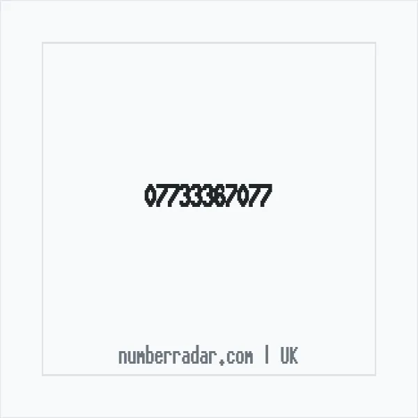 Reverse number check for +44 7733 367077 — who called me?