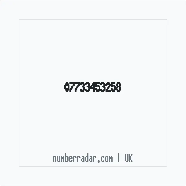 Reverse number check for +44 7733 453258 — who called me?