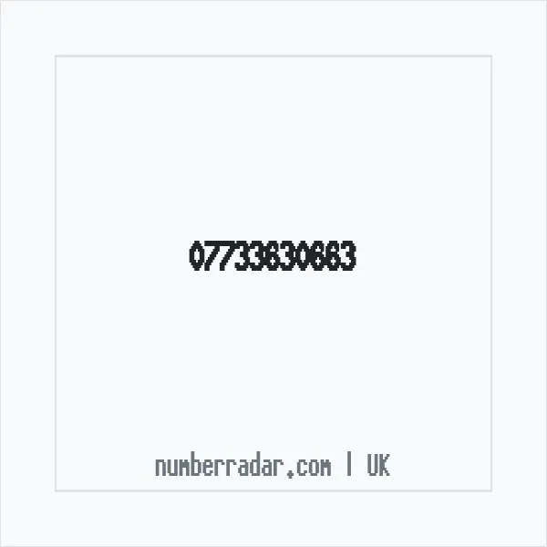 Reverse number check for +44 7733 630663 — who called me?