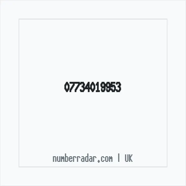 Reverse number check for +44 7734 019953 — who called me?