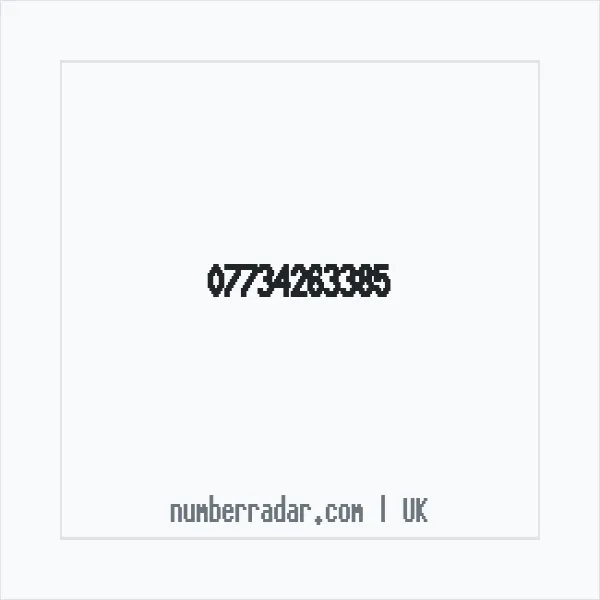 Reverse number check for +44 7734 263385 — who called me?