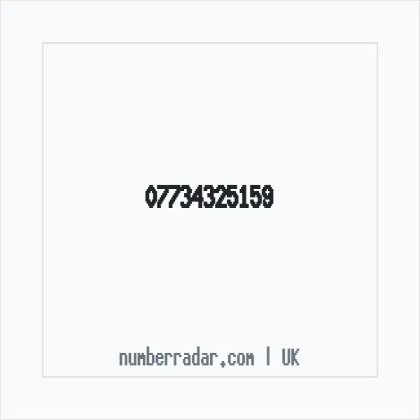 Reverse number check for +44 7734 325159 — who called me?