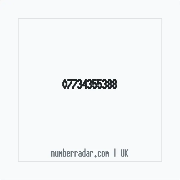 Reverse number check for +44 7734 355388 — who called me?
