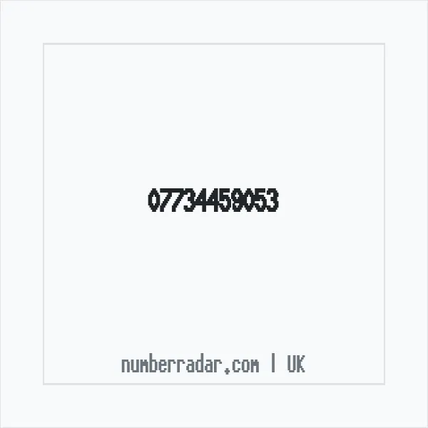 Reverse number check for +44 7734 459053 — who called me?