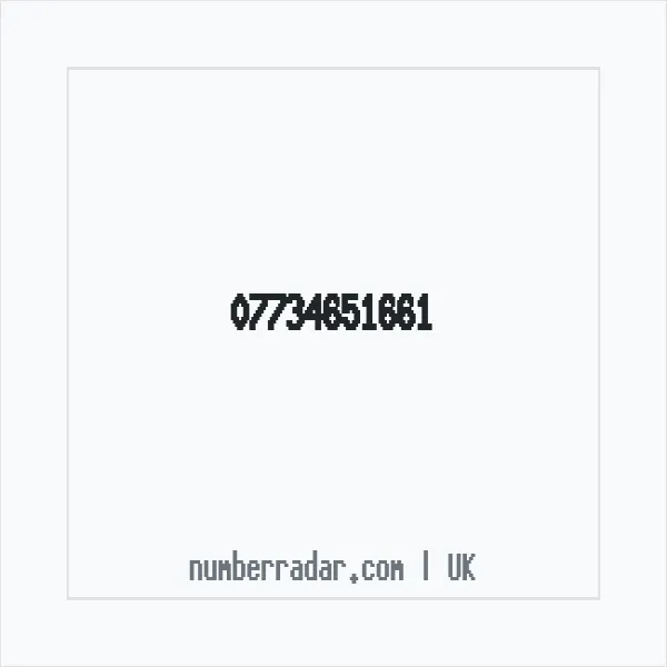 Reverse number check for +44 7734 651661 — who called me?