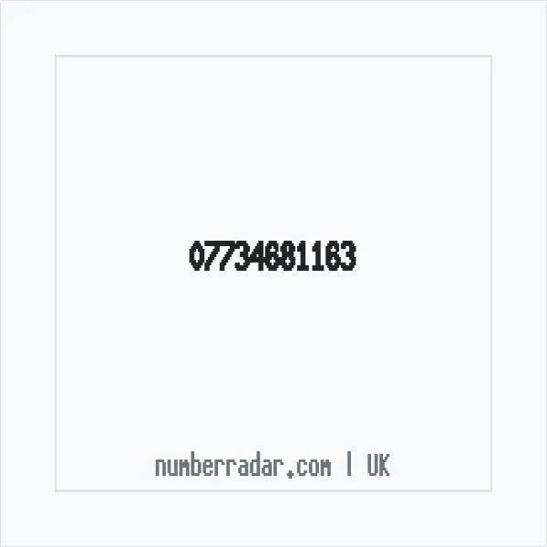 Reverse number check for +44 7734 681163 — who called me?