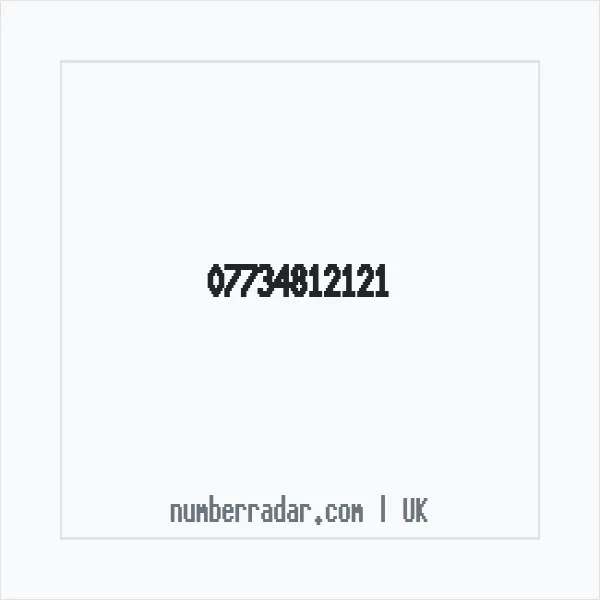 Reverse number check for +44 7734 812121 — who called me?