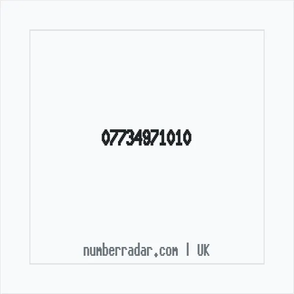 Reverse number check for +44 7734 971010 — who called me?