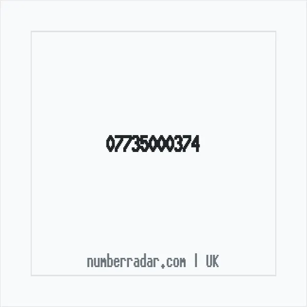 Reverse number check for +44 7735 000374 — who called me?