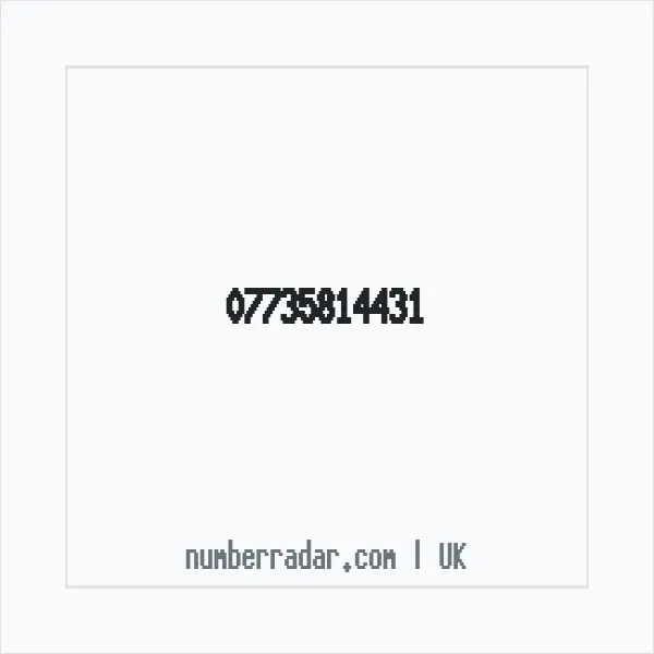 Reverse number check for +44 7735 814431 — who called me?