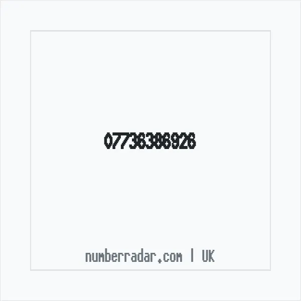 Reverse number check for +44 7736 386926 — who called me?