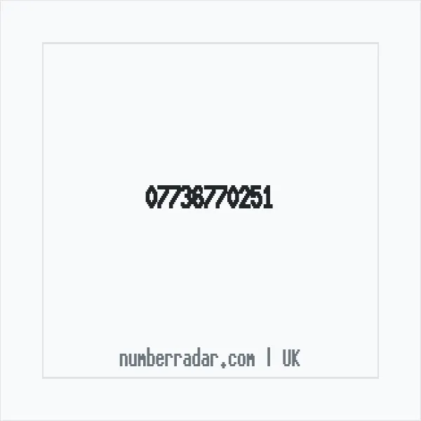 Reverse number check for +44 7736 770251 — who called me?