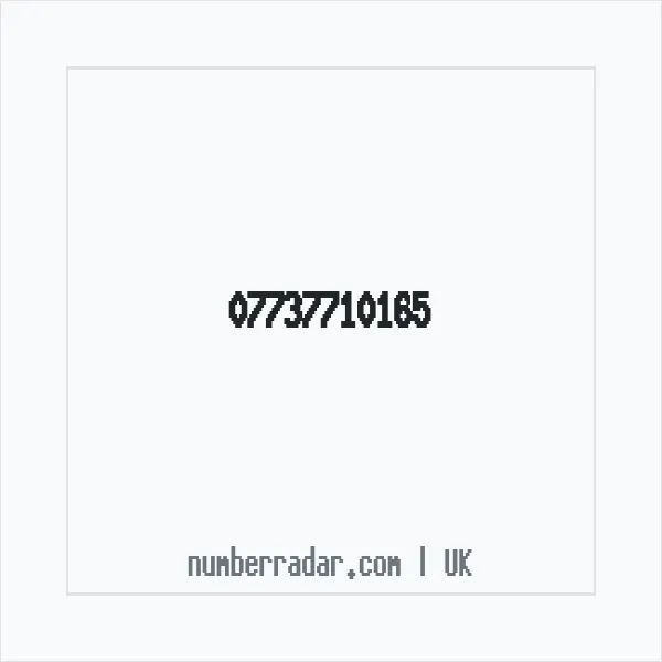 Reverse number check for +44 7737 710165 — who called me?