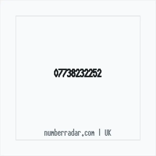 Reverse number check for +44 7738 232252 — who called me?