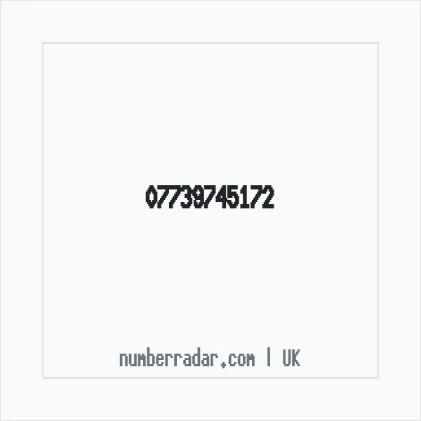 Reverse number check for +44 7739 745172 — who called me?