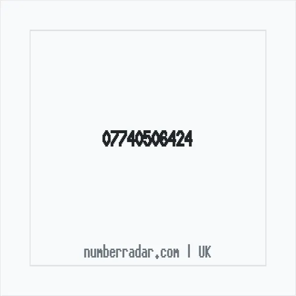 Reverse number check for +44 7740 506424 — who called me?