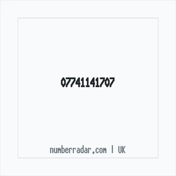 Reverse number check for +44 7741 141707 — who called me?