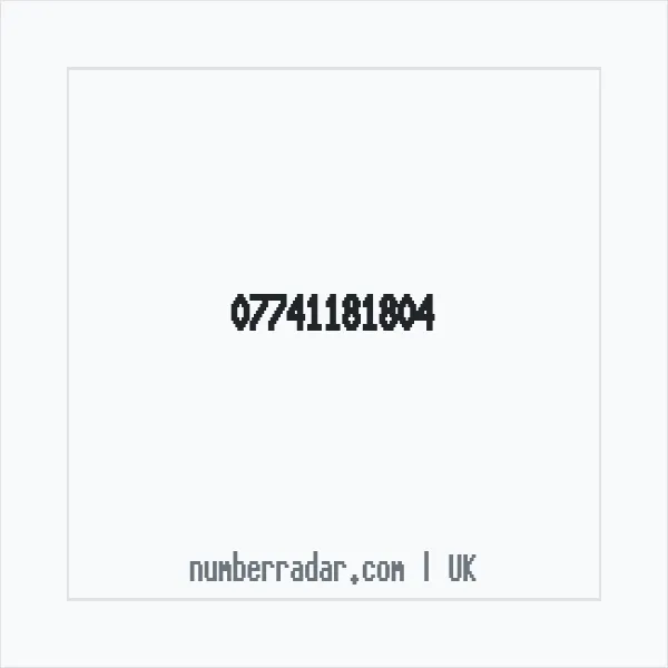 Reverse number check for +44 7741 181804 — who called me?