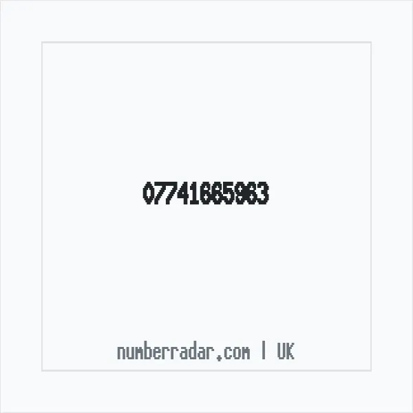 Reverse number check for +44 7741 665963 — who called me?