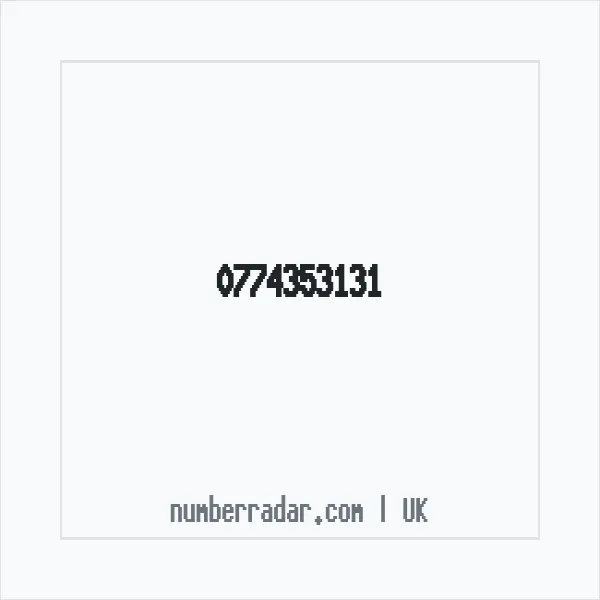 Reverse number check for +44 774353131 — who called me?