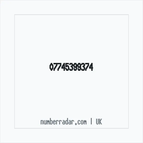 Reverse number check for +44 7745 399374 — who called me?