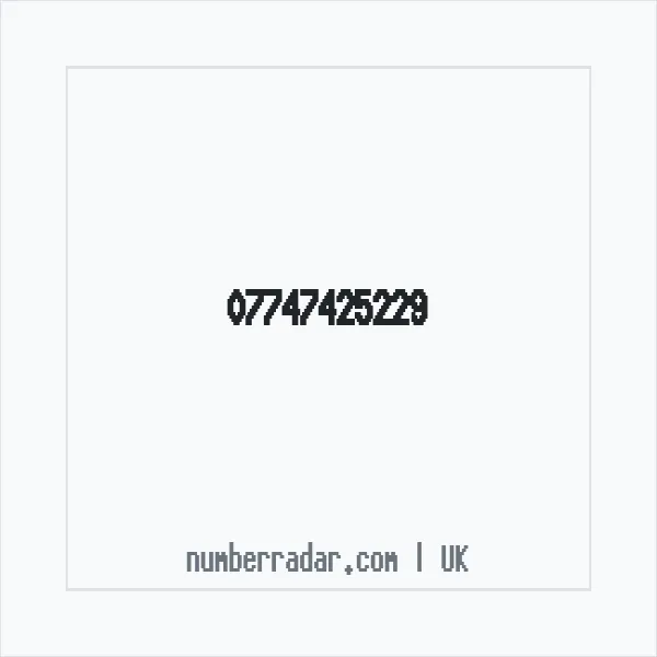 Reverse number check for +44 7747 425229 — who called me?
