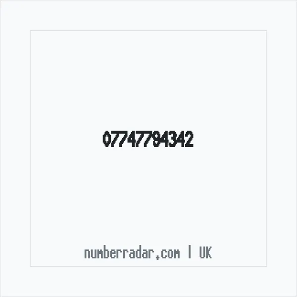 Reverse number check for +44 7747 794342 — who called me?