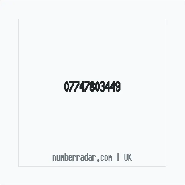 Reverse number check for +44 7747 803449 — who called me?