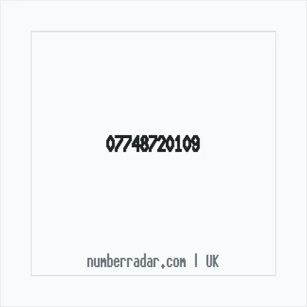 Reverse number check for +44 7748 720109 — who called me?