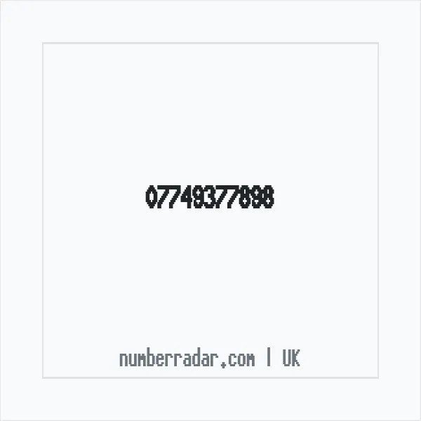 Reverse number check for +44 7749 377898 — who called me?