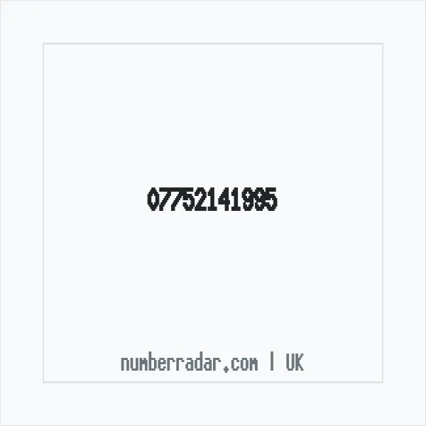 Reverse number check for +44 7752 141995 — who called me?