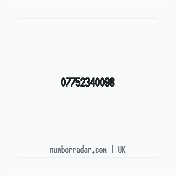Reverse number check for +44 7752 340098 — who called me?