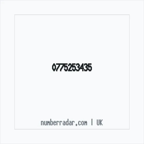 Reverse number check for +44 775253435 — who called me?