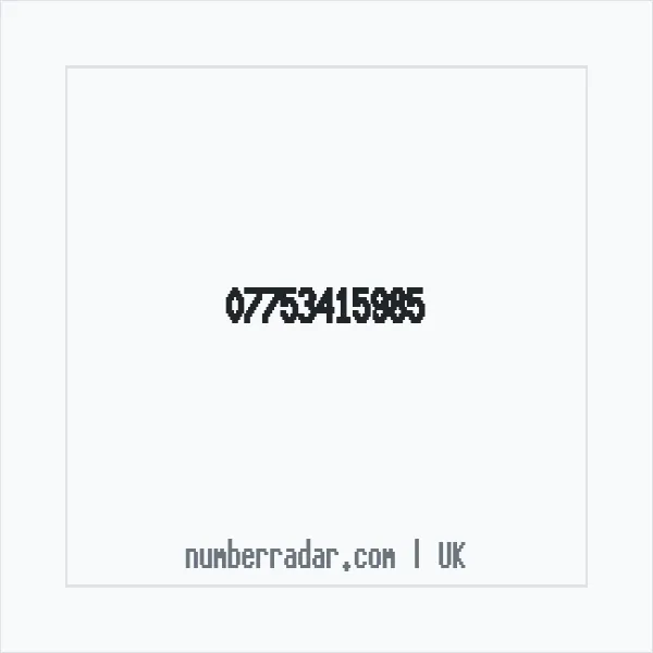 Reverse number check for +44 7753 415985 — who called me?
