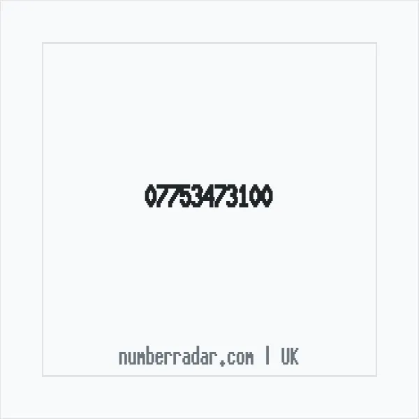 Reverse number check for +44 7753 473100 — who called me?
