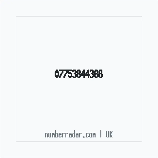 Reverse number check for +44 7753 844366 — who called me?