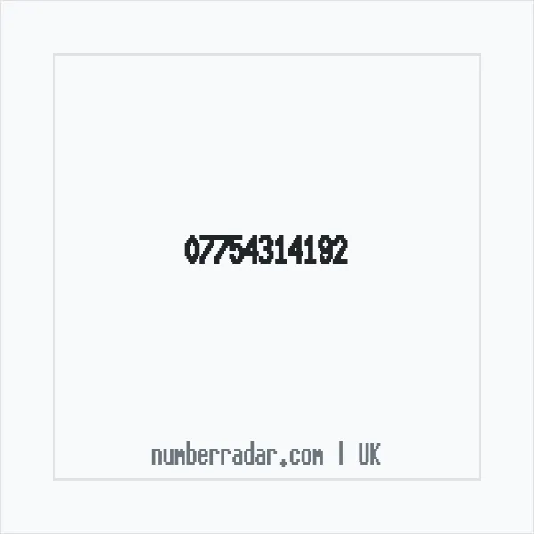 Reverse number check for +44 7754 314192 — who called me?