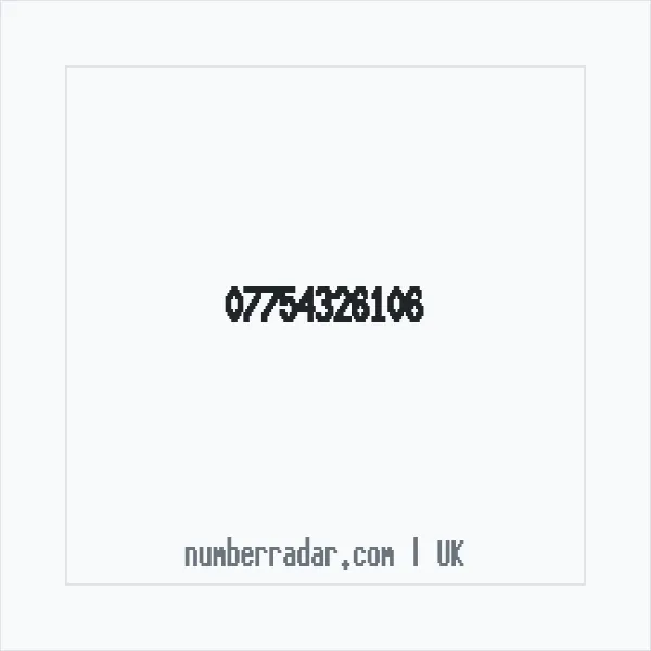 Reverse number check for +44 7754 326106 — who called me?