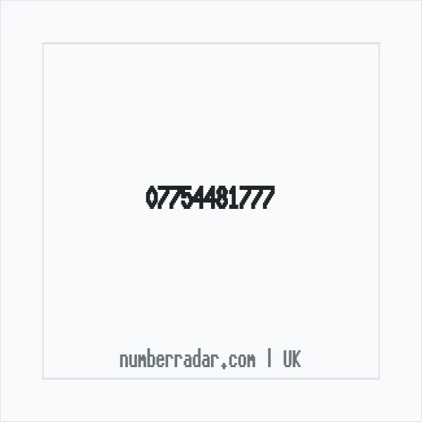 Reverse number check for +44 7754 481777 — who called me?