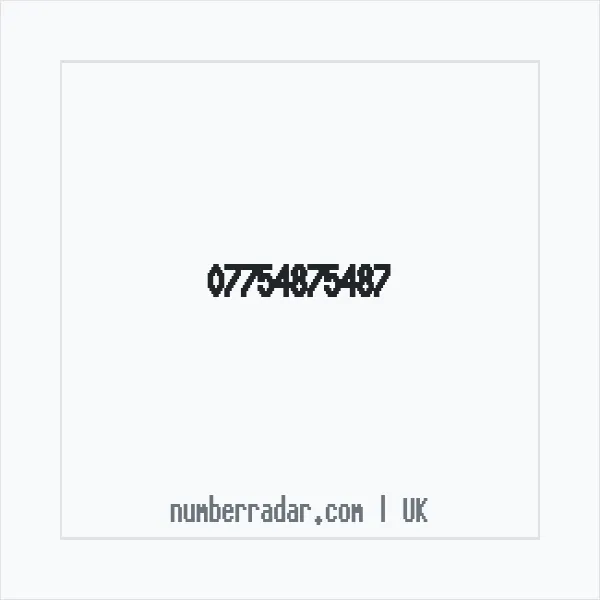 Reverse number check for +44 7754 875487 — who called me?