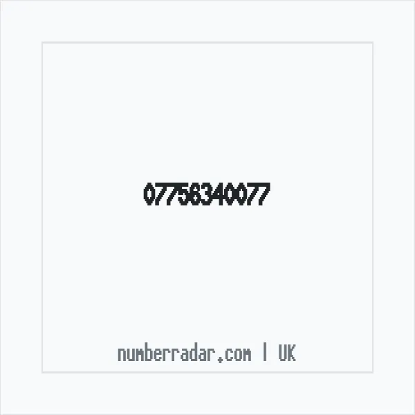 Reverse number check for +44 7756 340077 — who called me?
