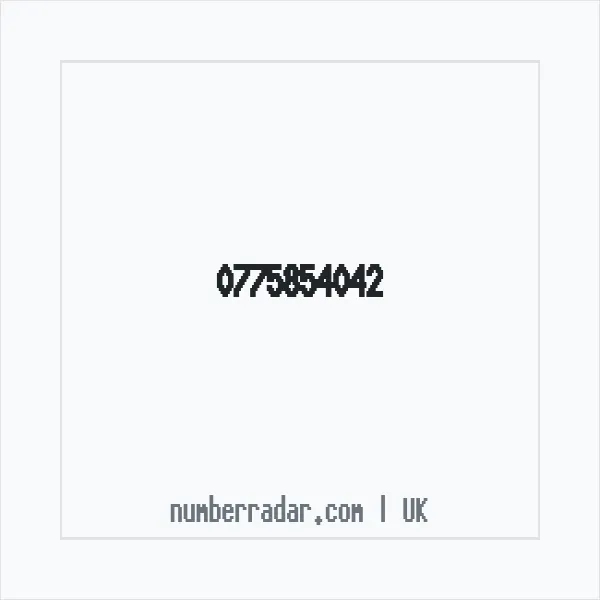 Reverse number check for +44 775854042 — who called me?