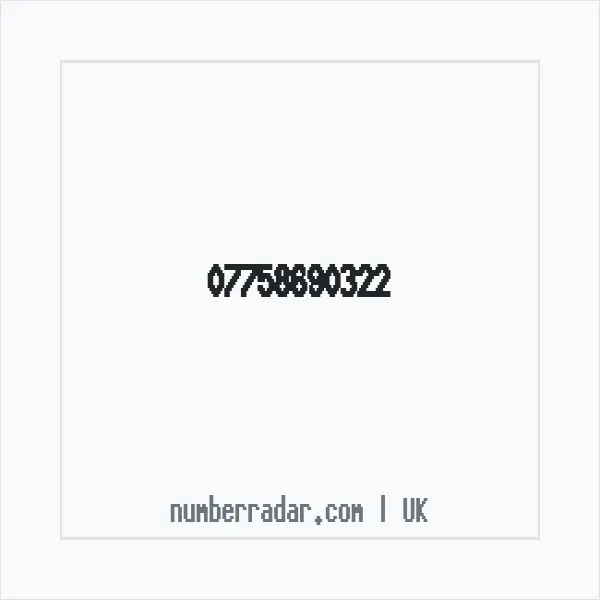 Reverse number check for +44 7758 690322 — who called me?
