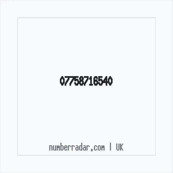 Reverse number check for +44 7758 716540 — who called me?