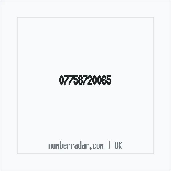 Reverse number check for +44 7758 720065 — who called me?