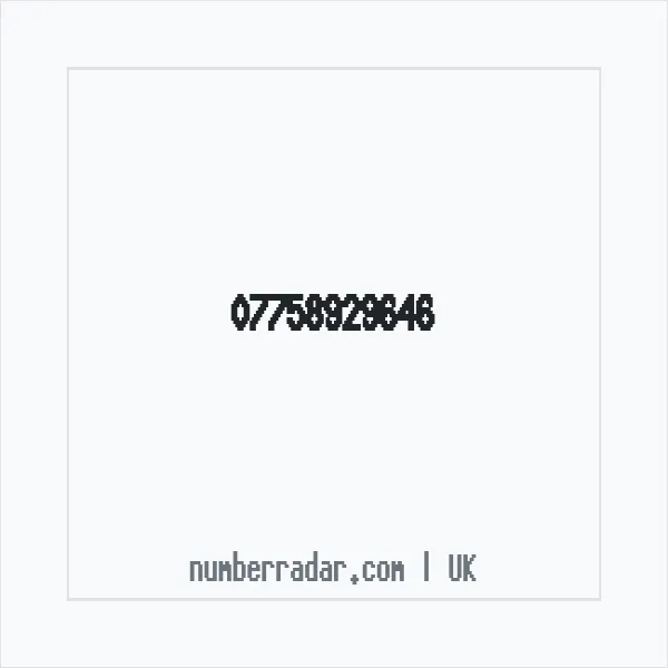 Reverse number check for +44 7758 929646 — who called me?