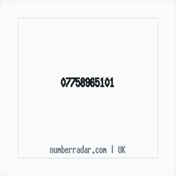 Reverse number check for +44 7758 965101 — who called me?