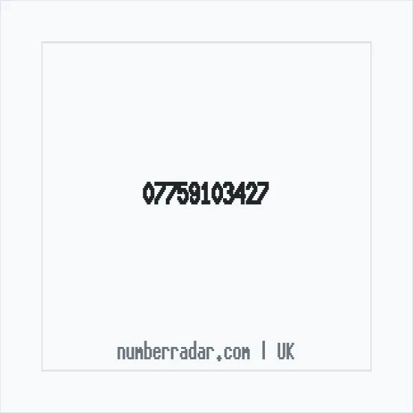 Reverse number check for +44 7759 103427 — who called me?